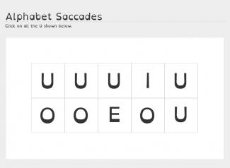 alphabet saccades